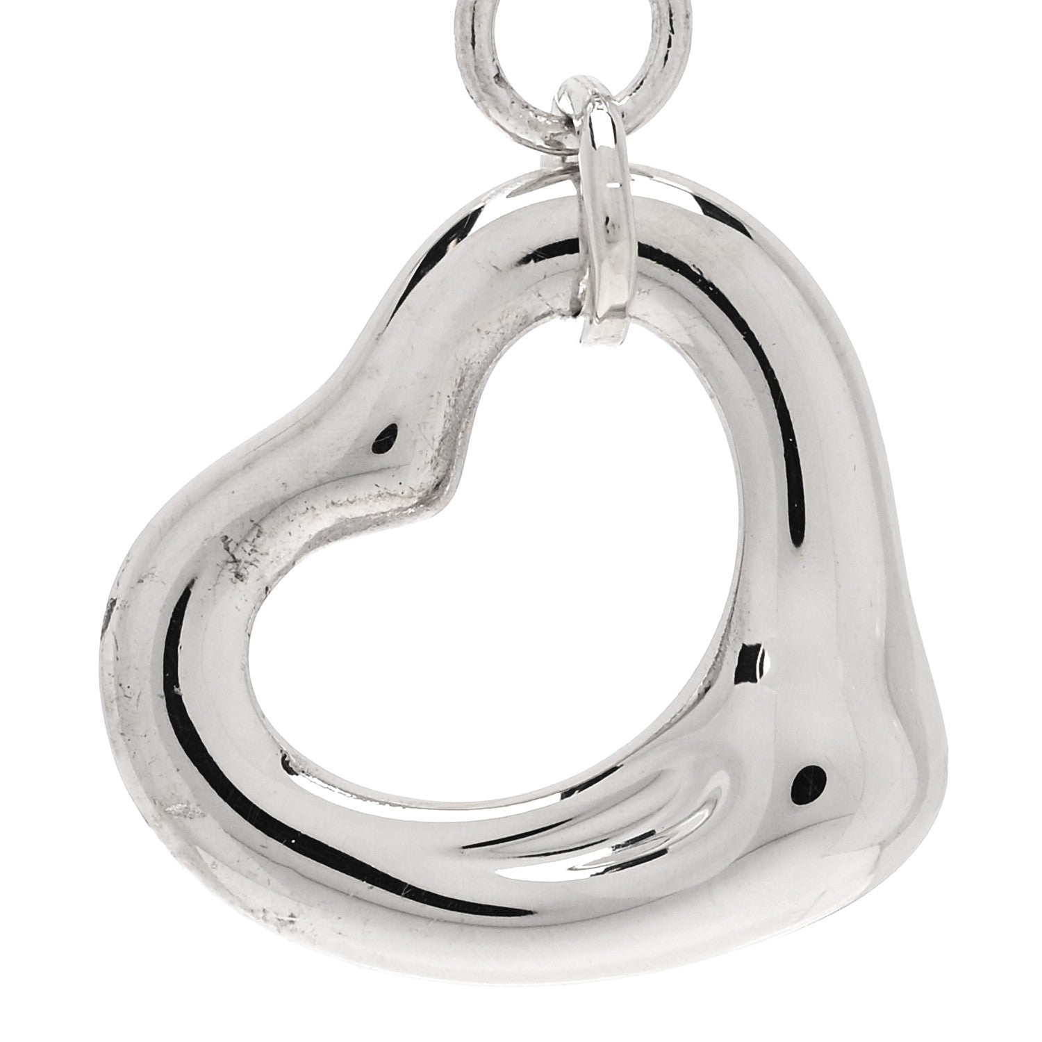 Tiffany Sterling Silver Elsa Peretti Open Heart Charm Bracelet 5 of 6