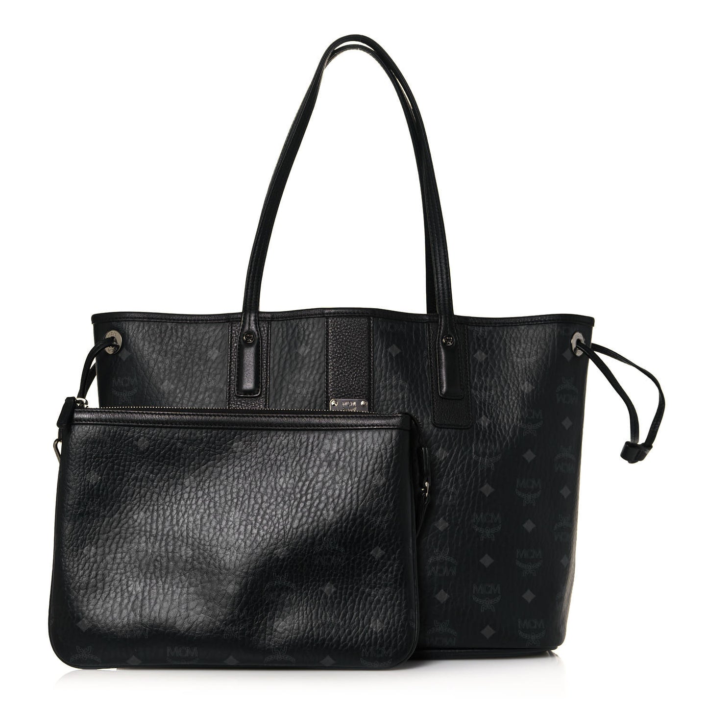 Visetos Medium Liz Reversible Shopper Tote Black