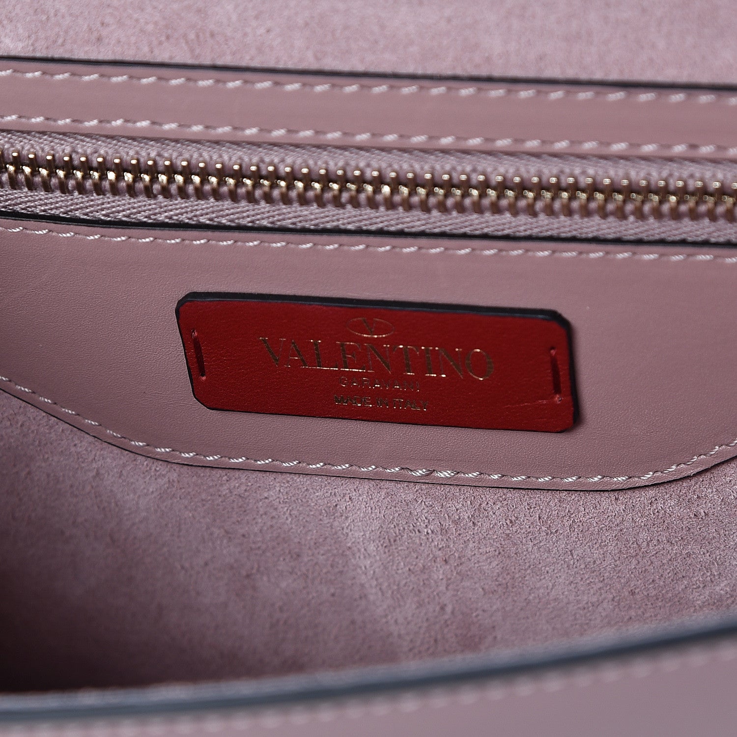 Valentino Garavani Vitello Groumette Small Rockstud Demilune Shoulder Bag Lipstick 6 of 13