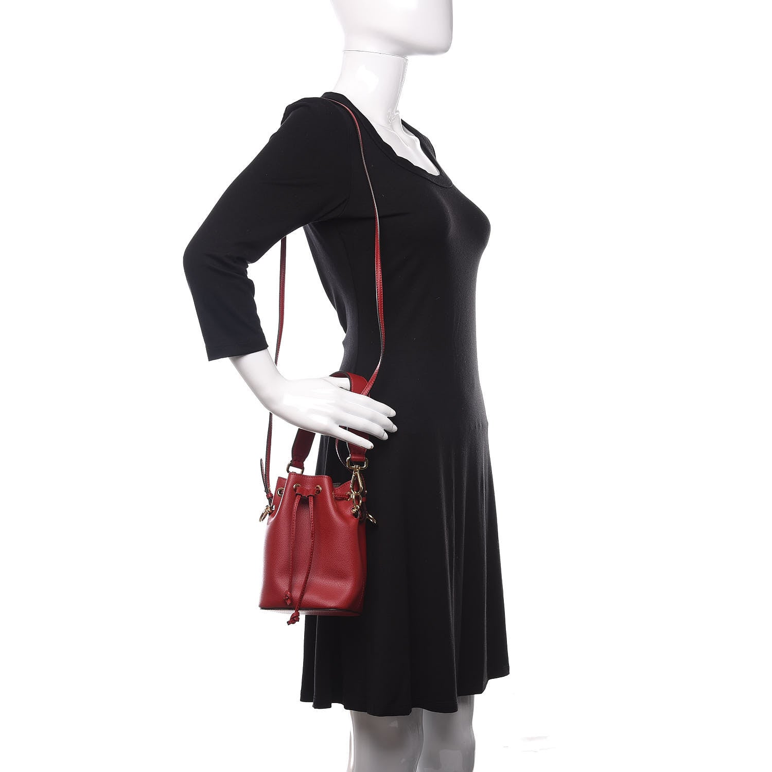 Fendi Vitello Cruise F is Fendi Mini Mon Tresor Bucket Bag Fragola 2 of 10