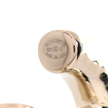 Chanel Metal Large CC Earrings Light Gold 4 of 5