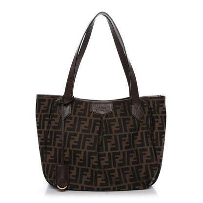Fendi Zucca Vitello Artic Medium Shopping Tote Tobacco Castagna 1 of 12
