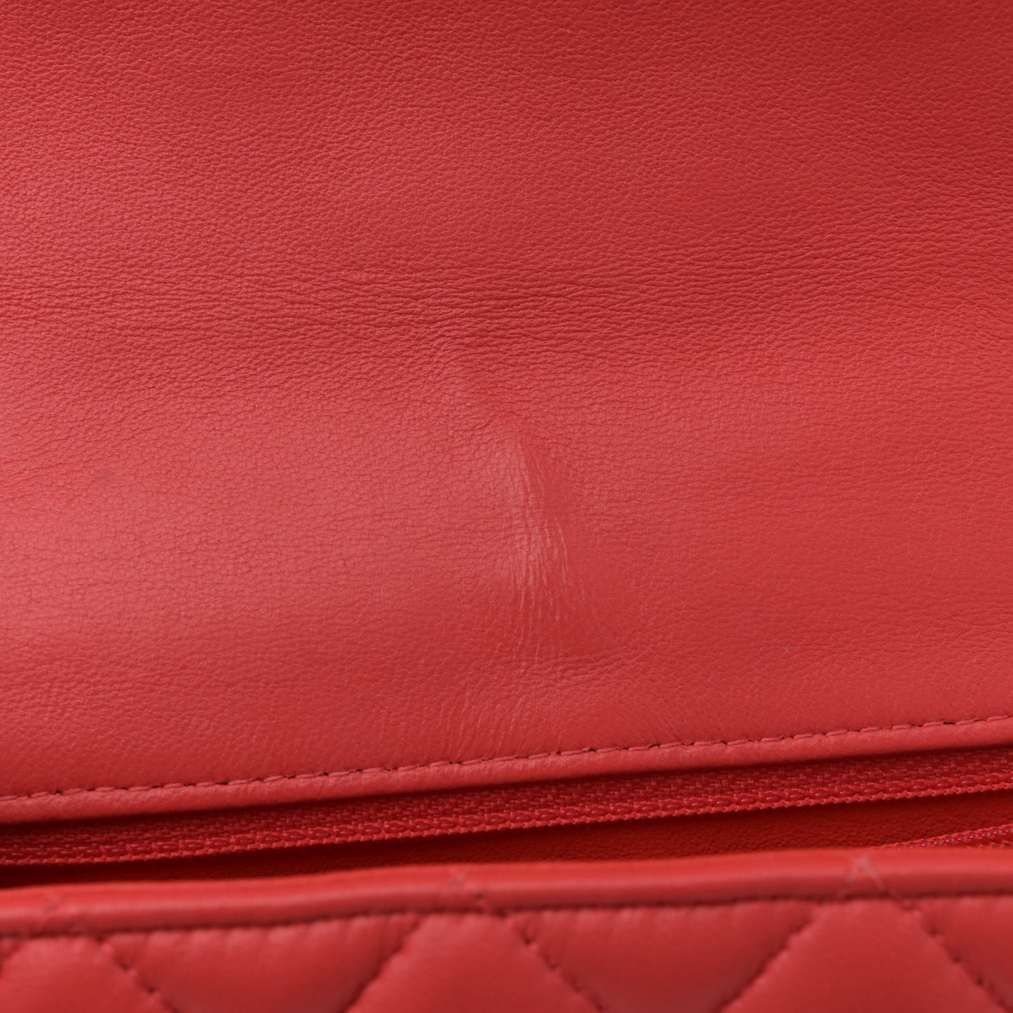 Lambskin Quilted Mini Rectangular Flap Red