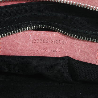Balenciaga Agneau Giant Handle Flat Clutch Framboise 7 of 7