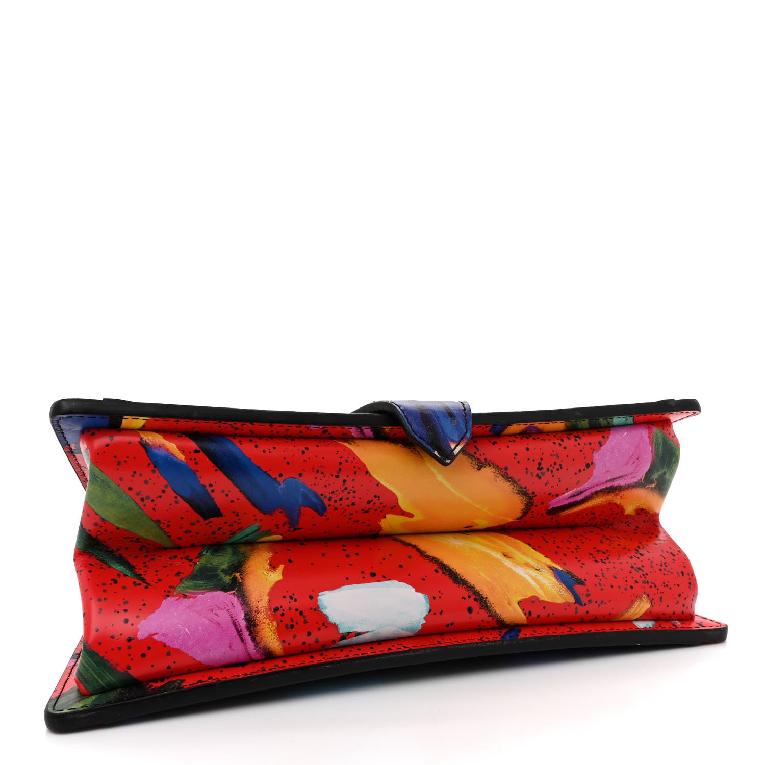 Louis Vuitton Calfskin Splash Print Trapeze Black White Red 4 of 12