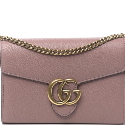 Gucci Cellarius Calfskin GG Marmont Chain Wallet Rosy Phard 10 of 11