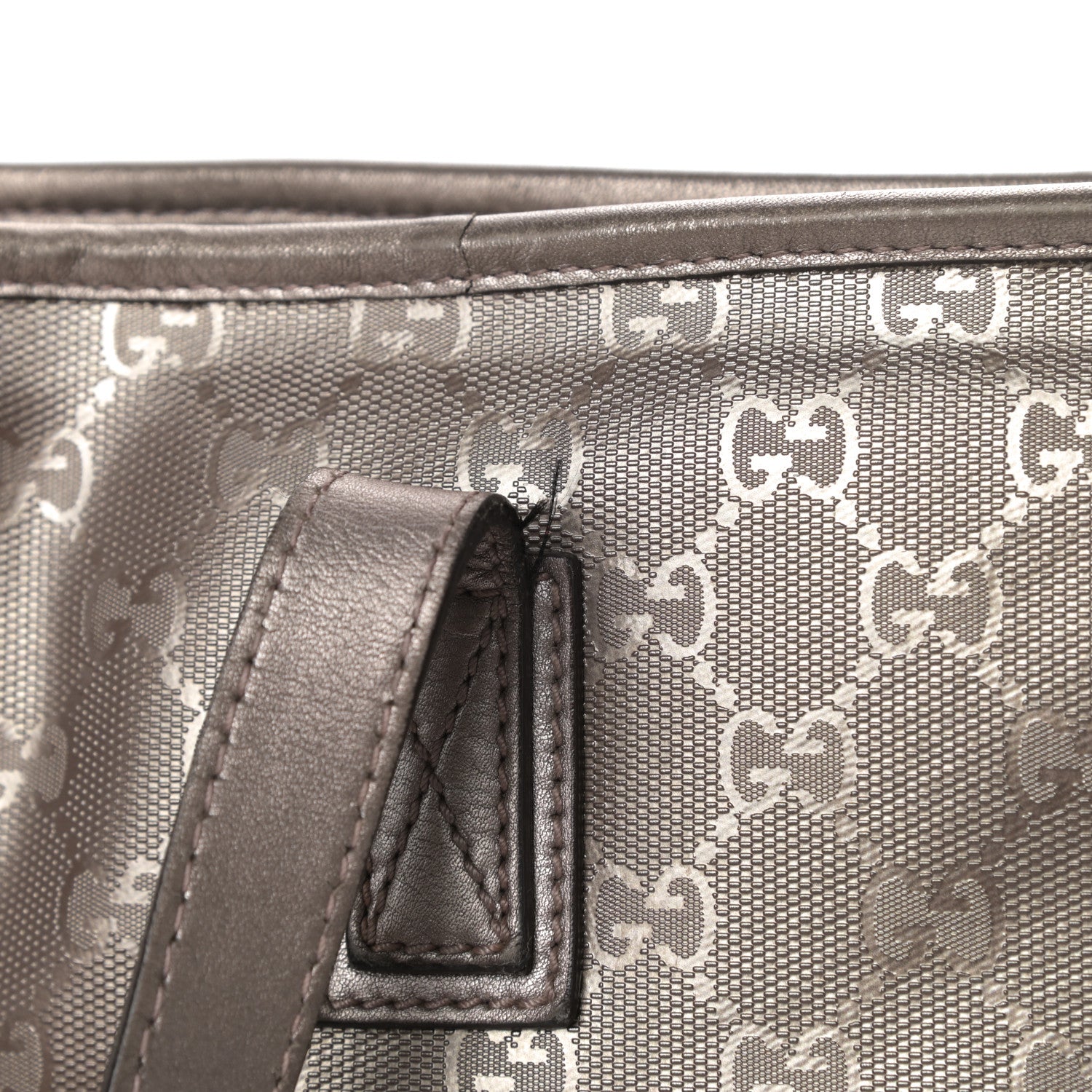 Gucci Imprime Monogram Medium Zippered Shopping Tote Pewter 17 of 20