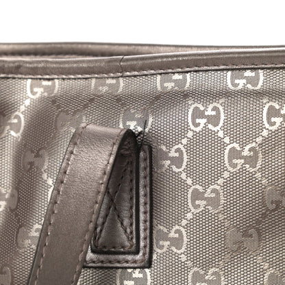 Gucci Imprime Monogram Medium Zippered Shopping Tote Pewter 17 of 20