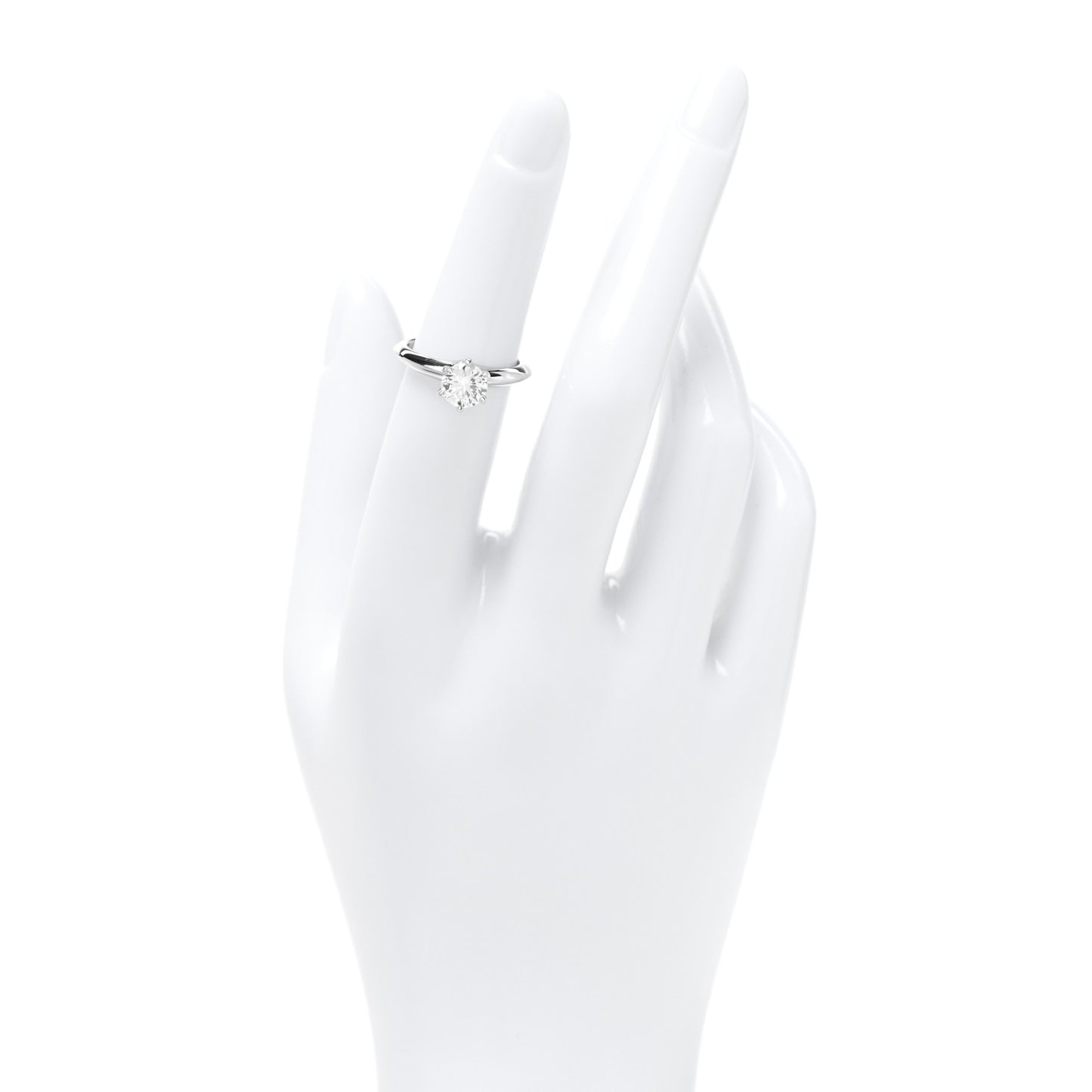 Platinum Diamond 1.02ct Solitaire Engagement Ring 50 5.25