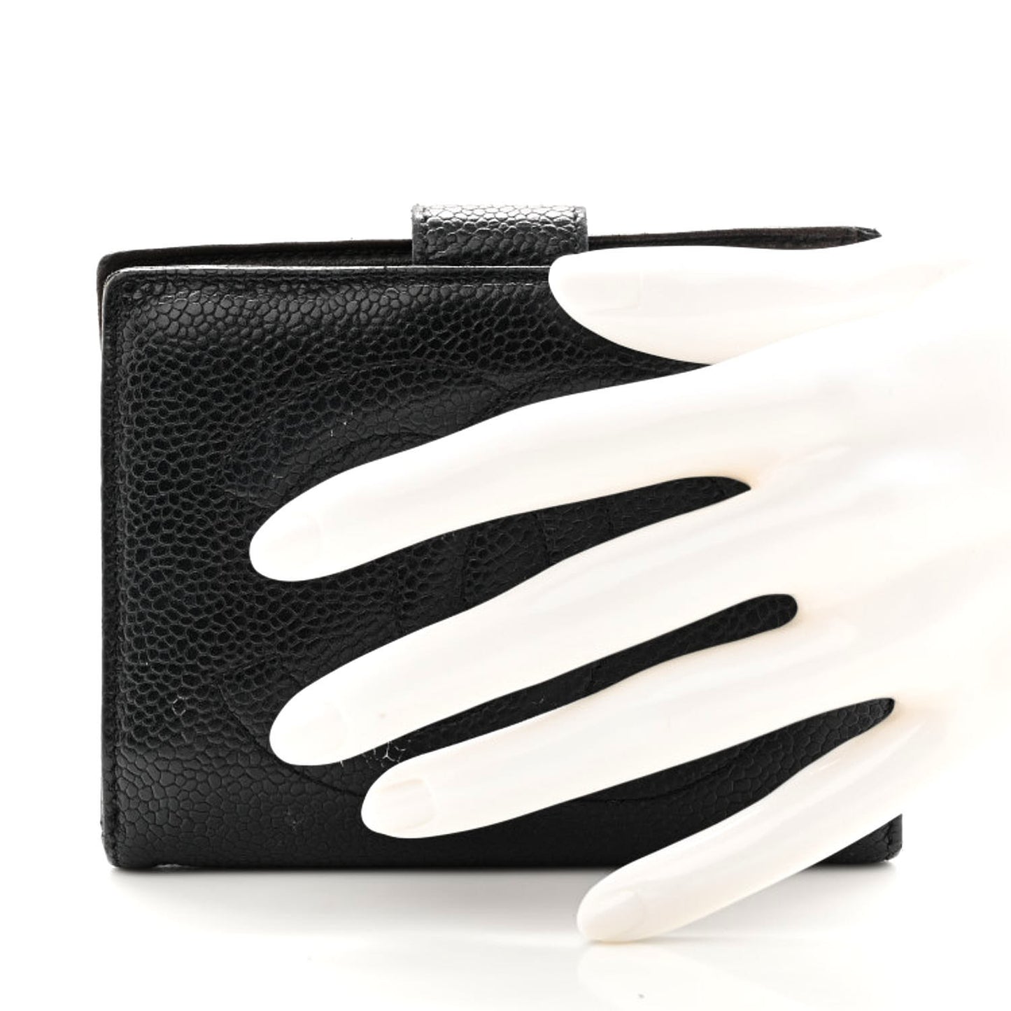 Caviar Timeless CC Compact French Wallet Black