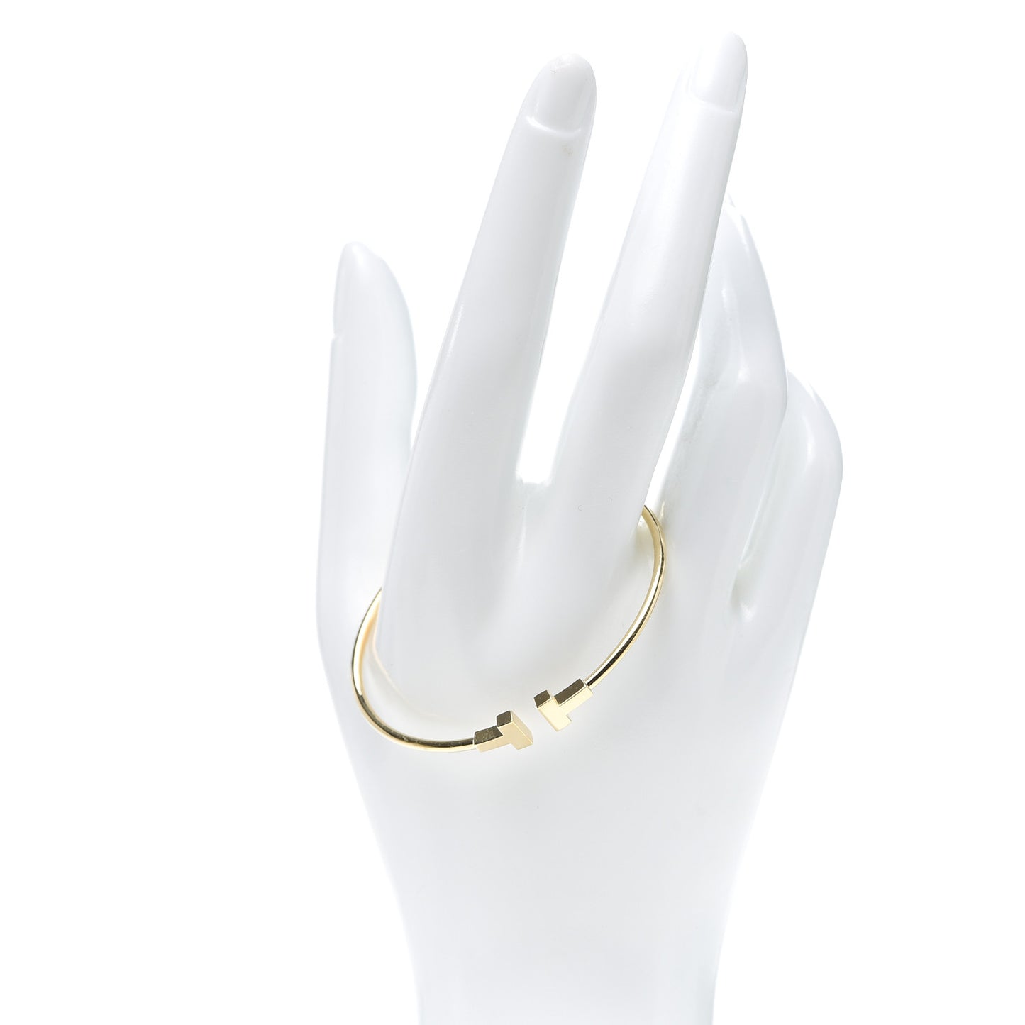 18K Yellow Gold Narrow T Wire Bracelet