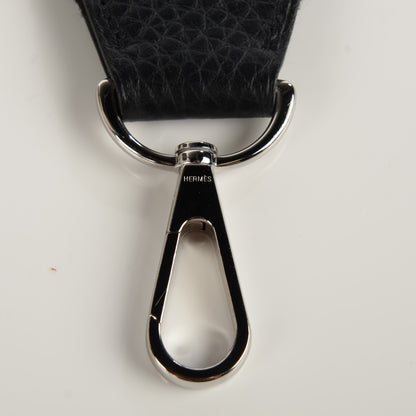 Hermes Toile Taurillon Clemence Evelyne III GM Ecru Black 7 of 14