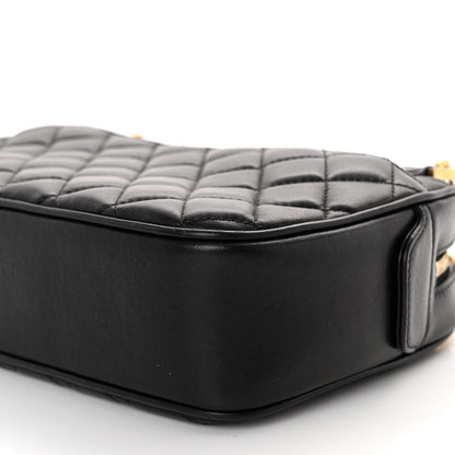 Chanel Lambskin Quilted Medium CC Crown Camera Case Black 9 of 9