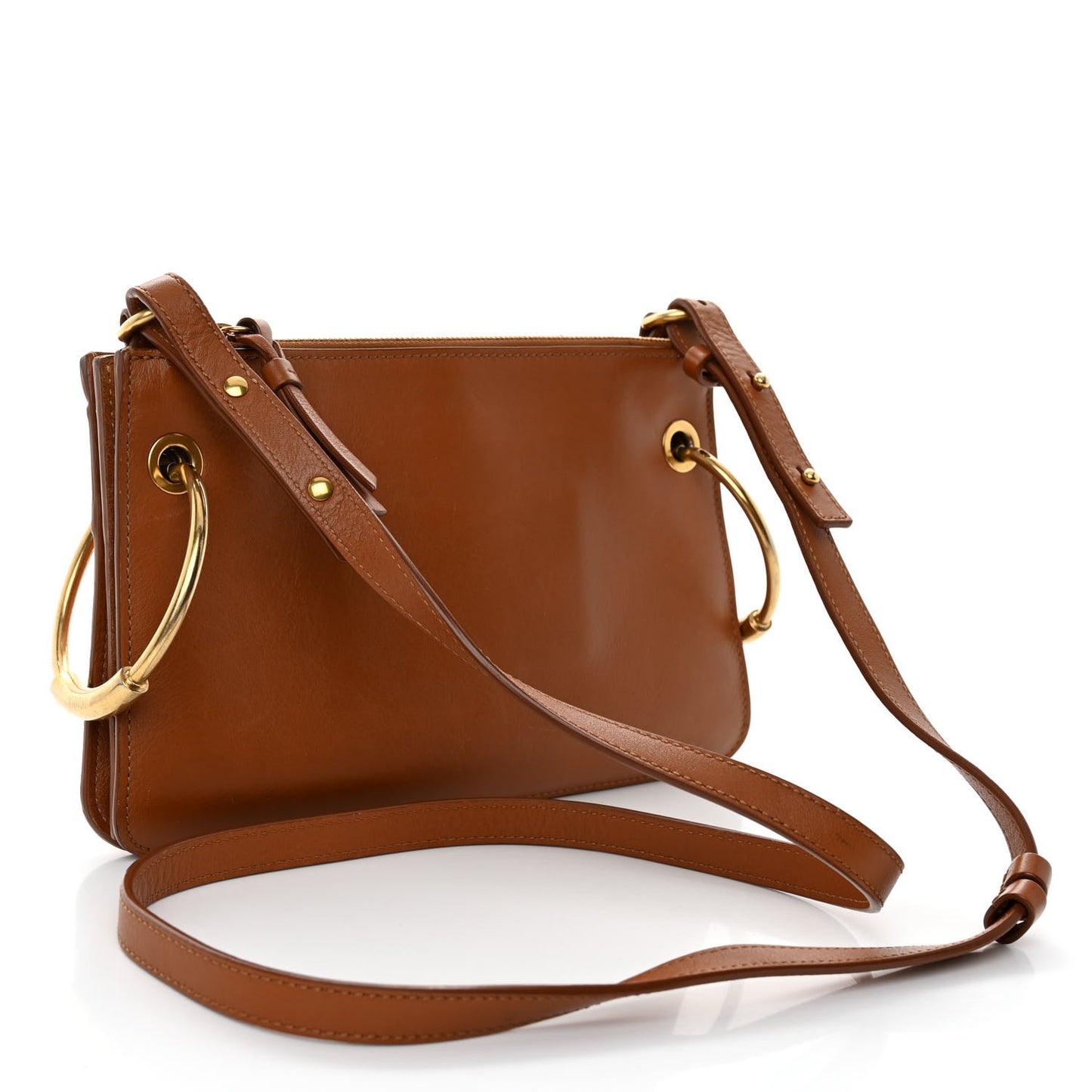 Calfskin Suede Mini Roy Bag Caramel