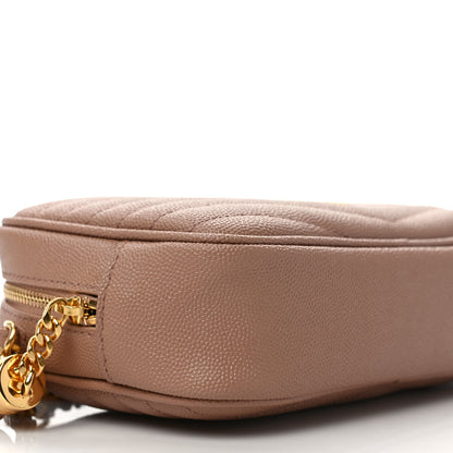 Saint Laurent Grain De Poudre Matelasse Monogram Mini Lou Camera Bag Vintage Peach 8 of 10