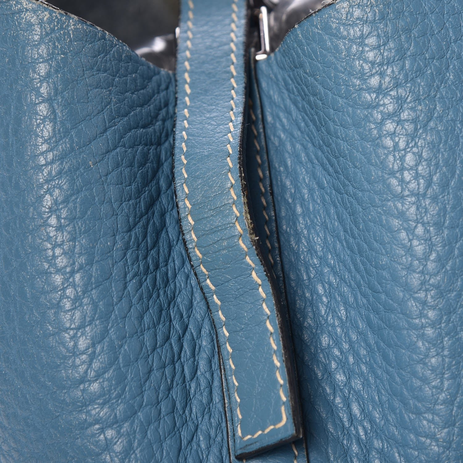 Hermes Taurillon Clemence Picotin Lock 18 PM Blue Jean 19 of 19