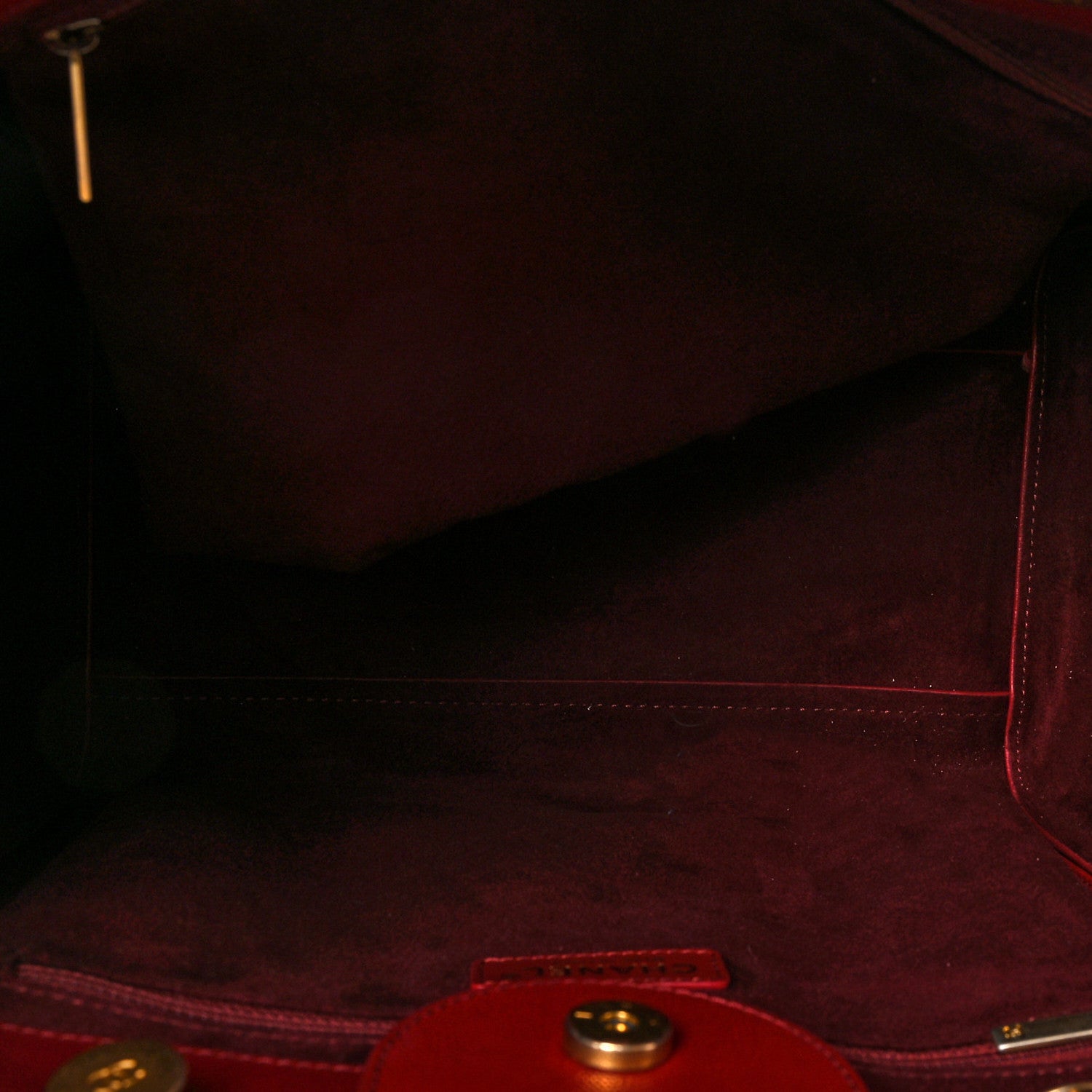 Chanel Caviar Small Studded Deauville Tote Red 5 of 7