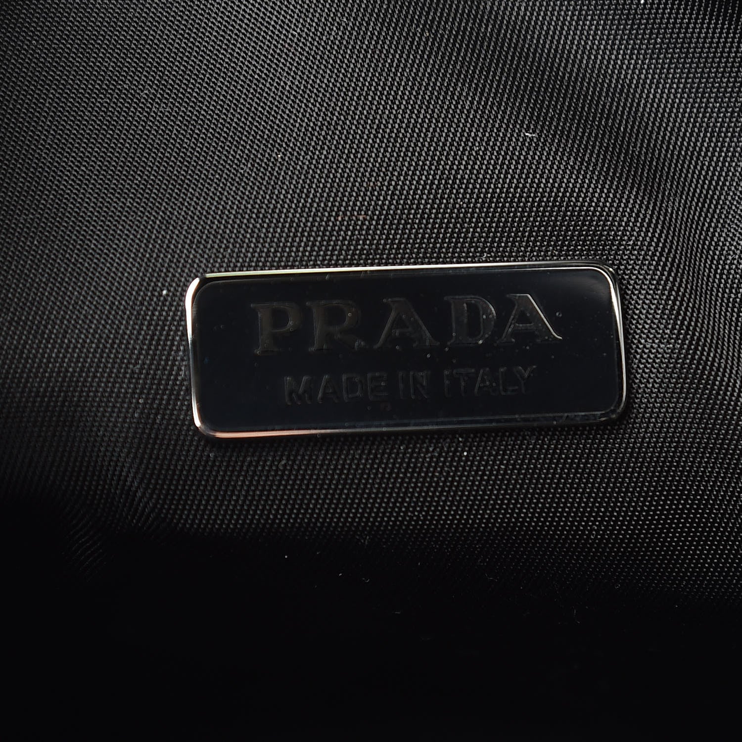 Prada Calfskin Tessuto Nylon Ouverture Bucket Bag Black 6 of 9