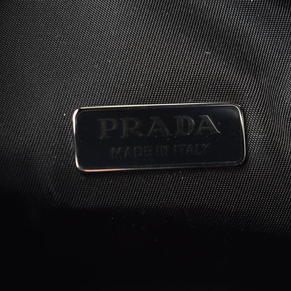 Prada Calfskin Tessuto Nylon Ouverture Bucket Bag Black 6 of 9