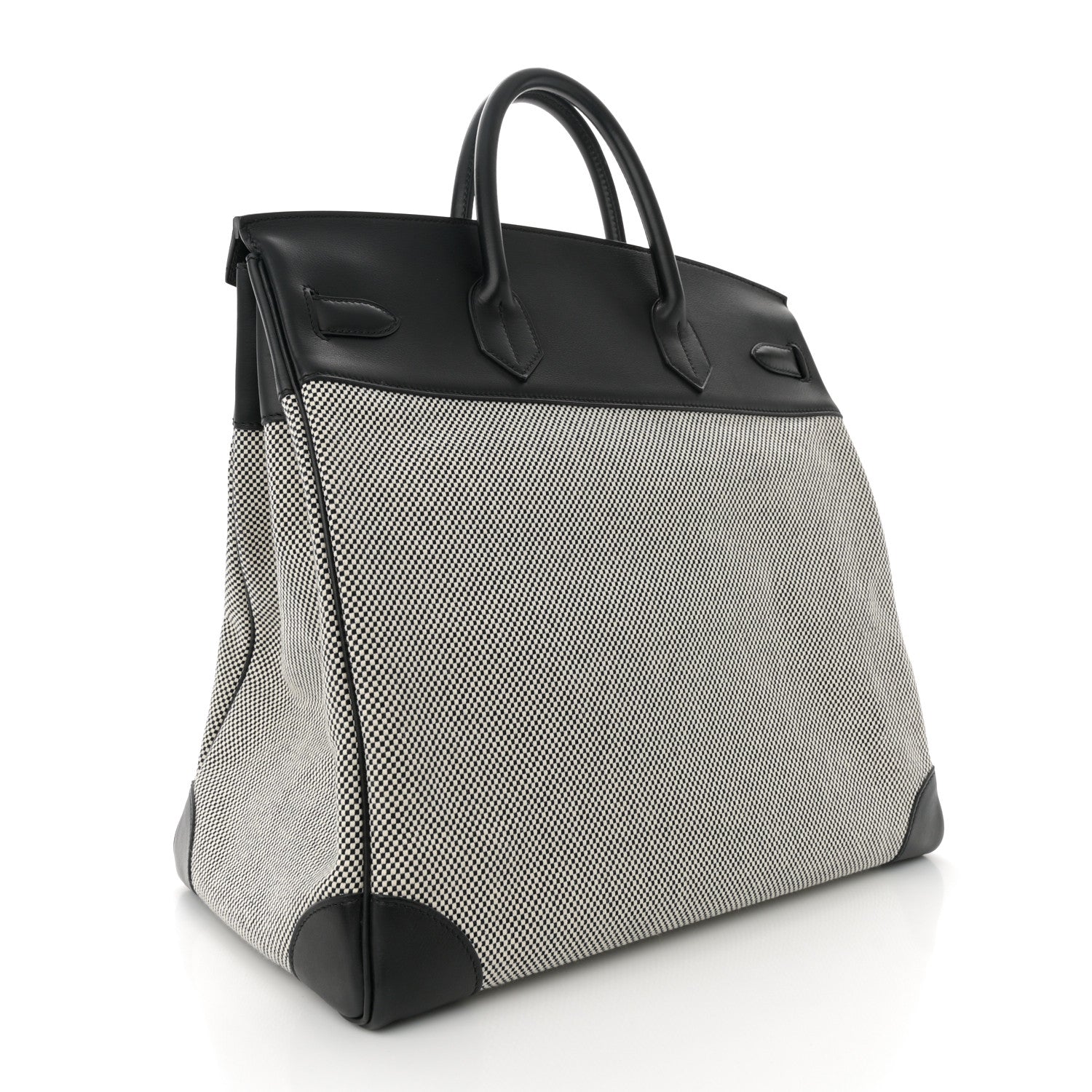 Hermes Hunter Criss Viking Evergrain HAC Birkin 40 Ecru Black 3 of 10
