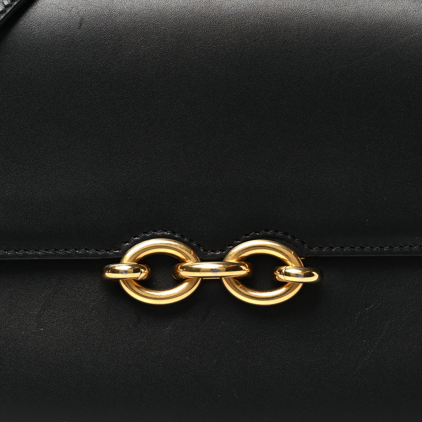 Smooth Calfskin Le Maillon Satchel Black