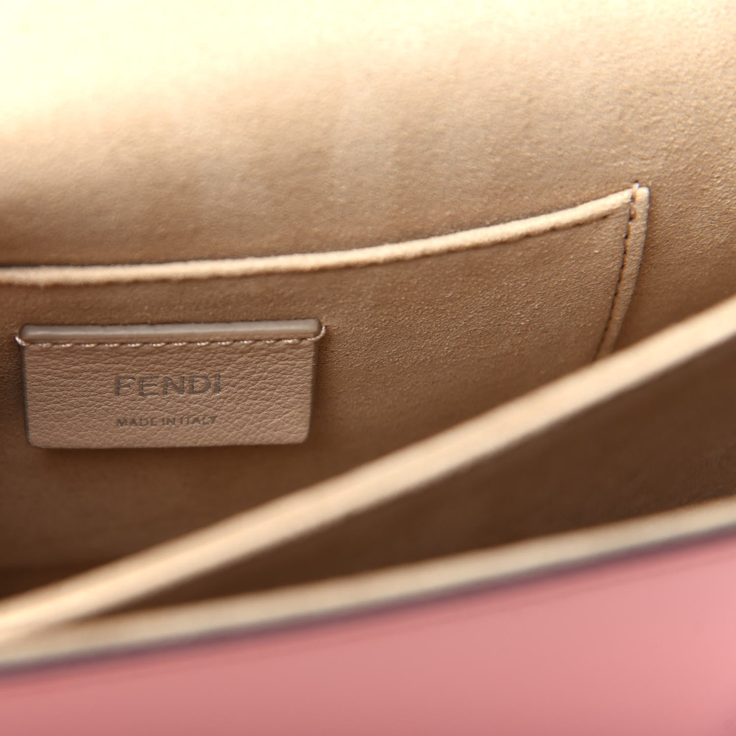 Fendi Vitello Liberty Shiny Nappa Lace Up Bow Kan I Shoulder Bag Macaron Confetto 6 of 10