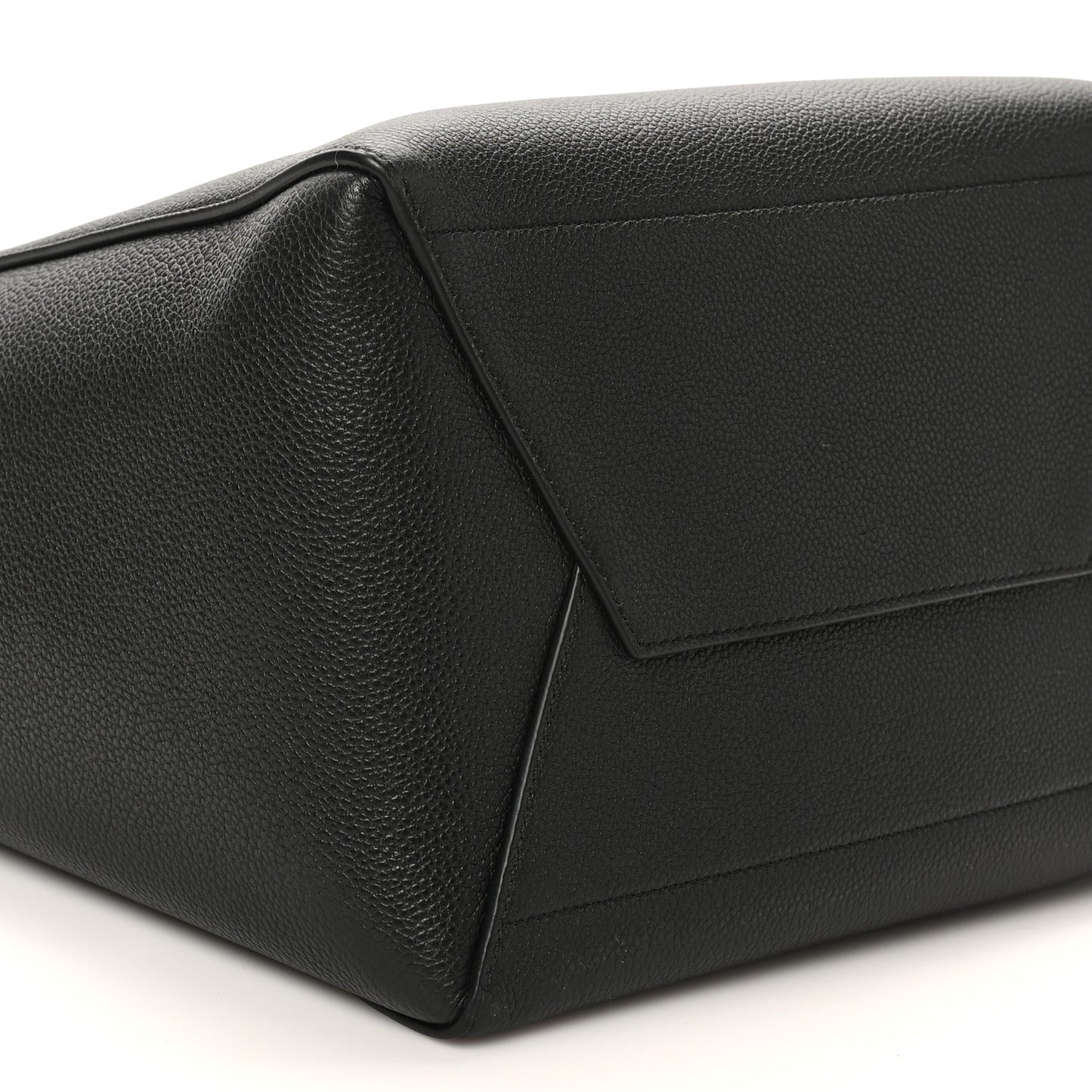 Soft Grained Calfskin Sangle Bucket Bag Black