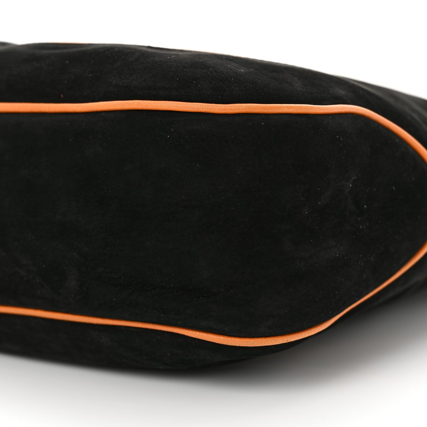 Nubuck Medium New Jackie Shoulder Bag Black Orange