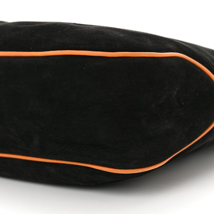 Gucci Nubuck Medium New Jackie Shoulder Bag Black Orange 10 of 12