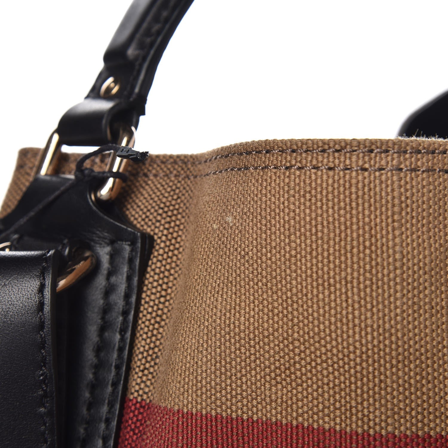 Burberry Canvas Mega Check Medium Ashby Hobo Black 9 of 10