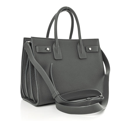 Saint Laurent Grained Calfskin Baby Sac De Jour Souple Storm 3 of 10