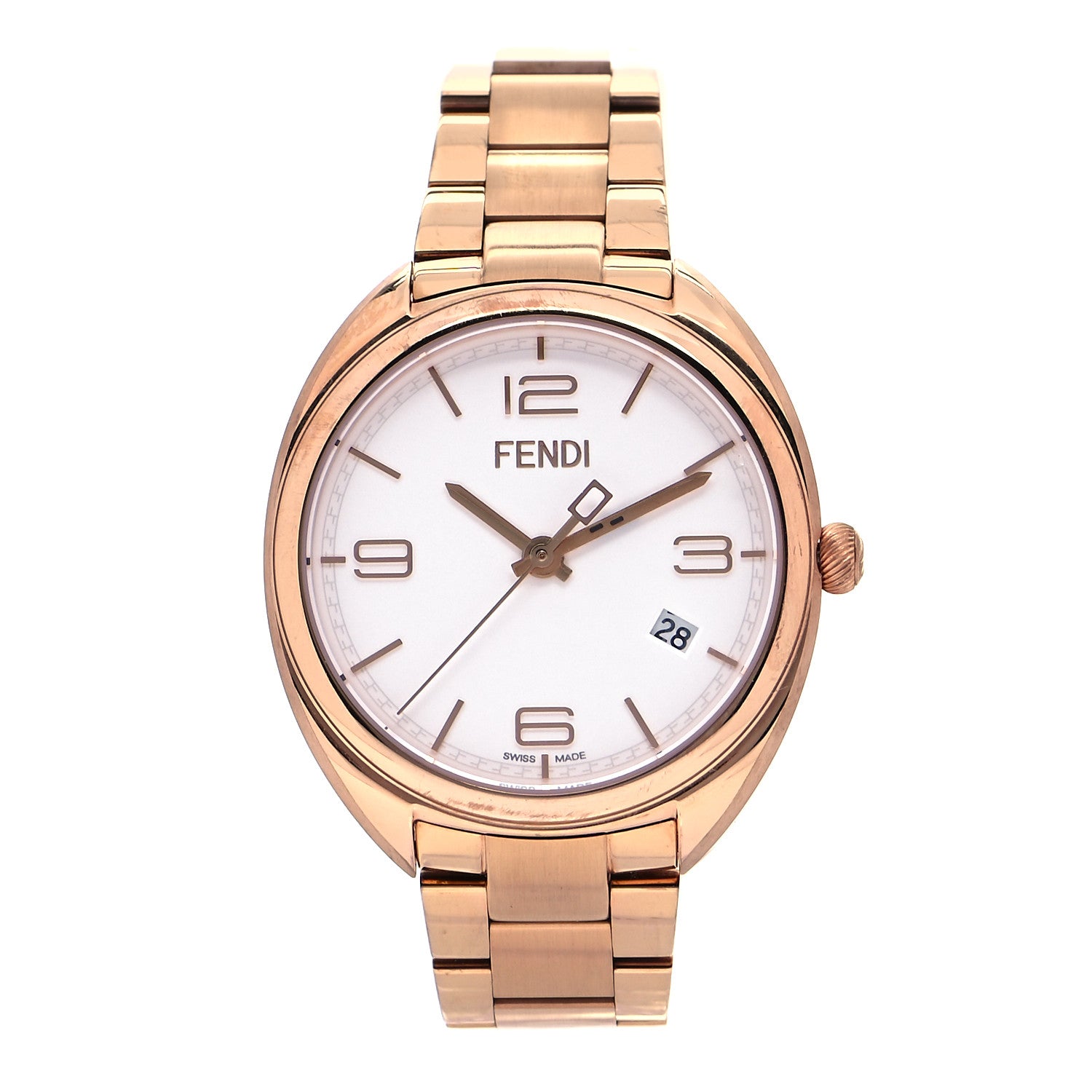 Fendi Stainless Steel 34mm Momento Date Quartz Watch 1 of 6