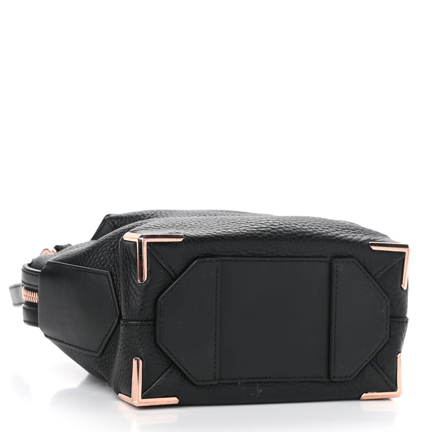 Pebbled Calfskin Mini Emile Black Rose Gold Hardware