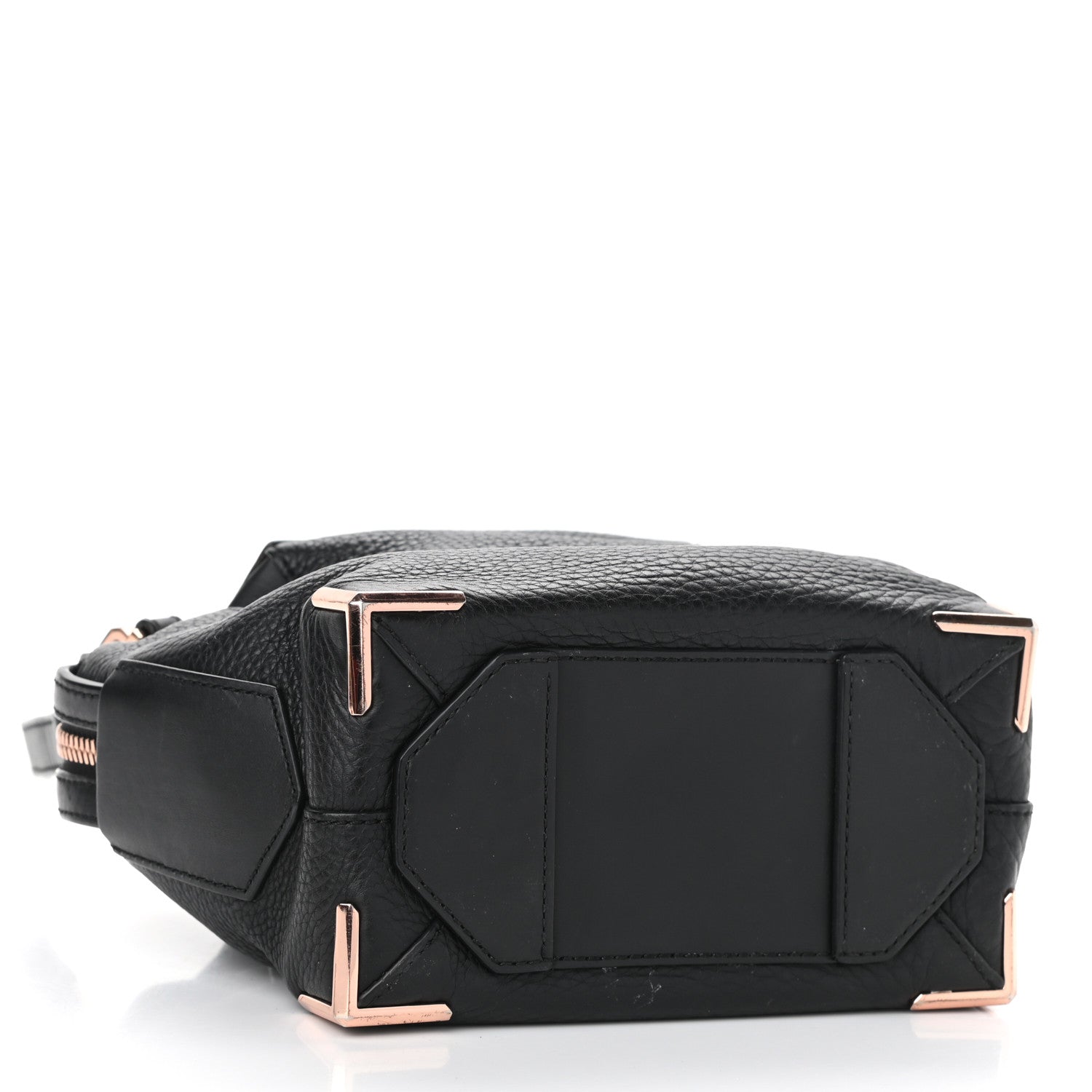Alexander Wang Pebbled Calfskin Mini Emile Black Rose Gold Hardware 3 of 14