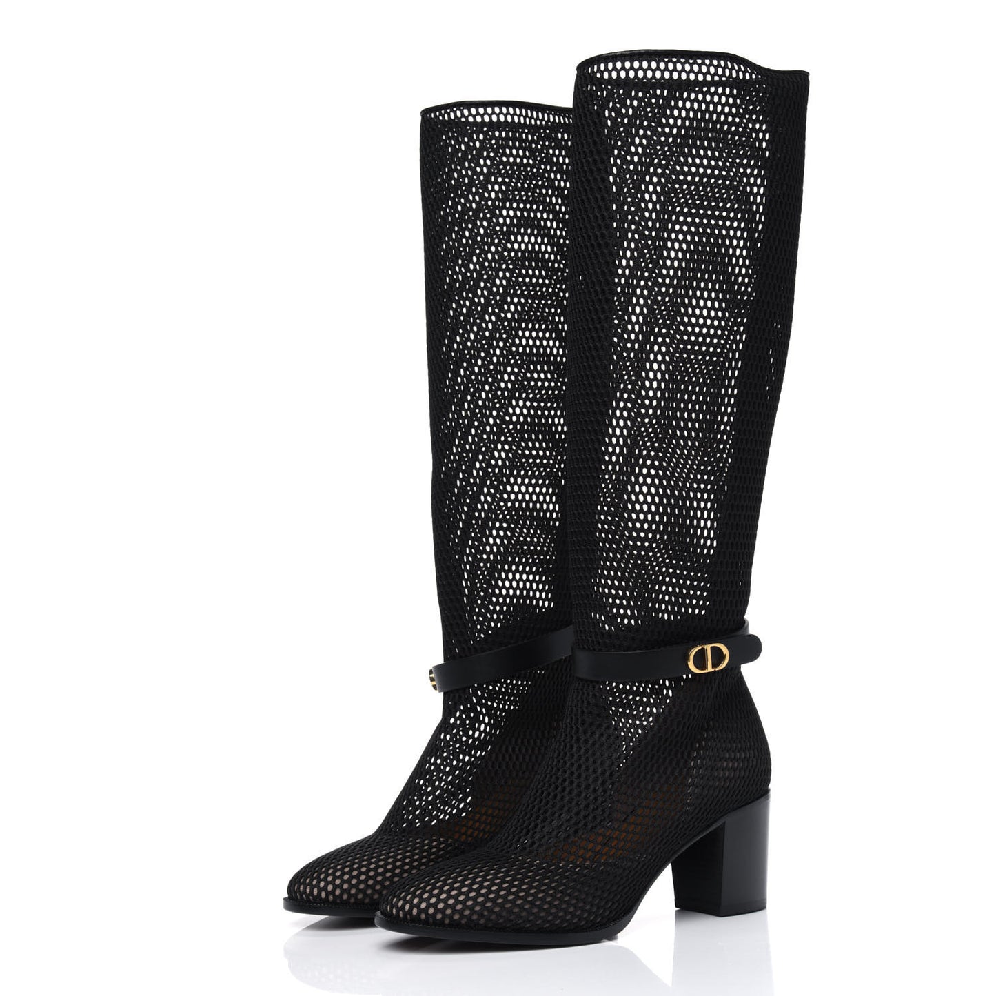 Calfskin Empreinte Resille High Boots 36 Black
