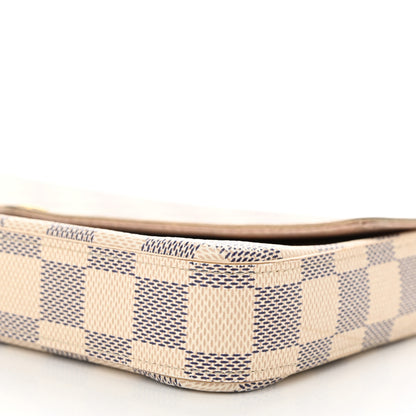 Louis Vuitton Damier Azur Pochette Felicie Chain Wallet Rose Ballerine 10 of 11