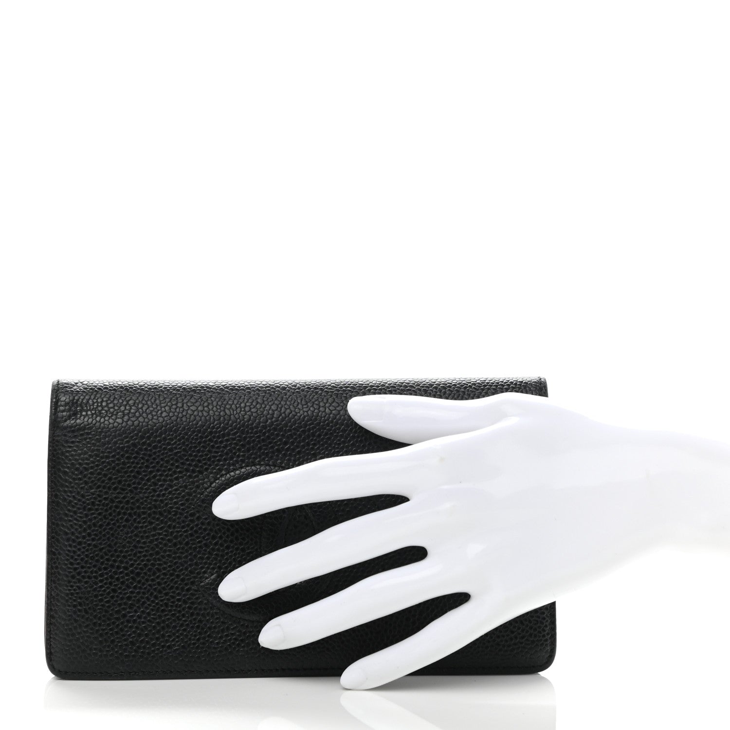 Chanel Caviar Timeless CC Yen Wallet Black 2 of 9