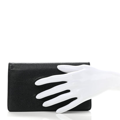 Chanel Caviar Timeless CC Yen Wallet Black 2 of 9