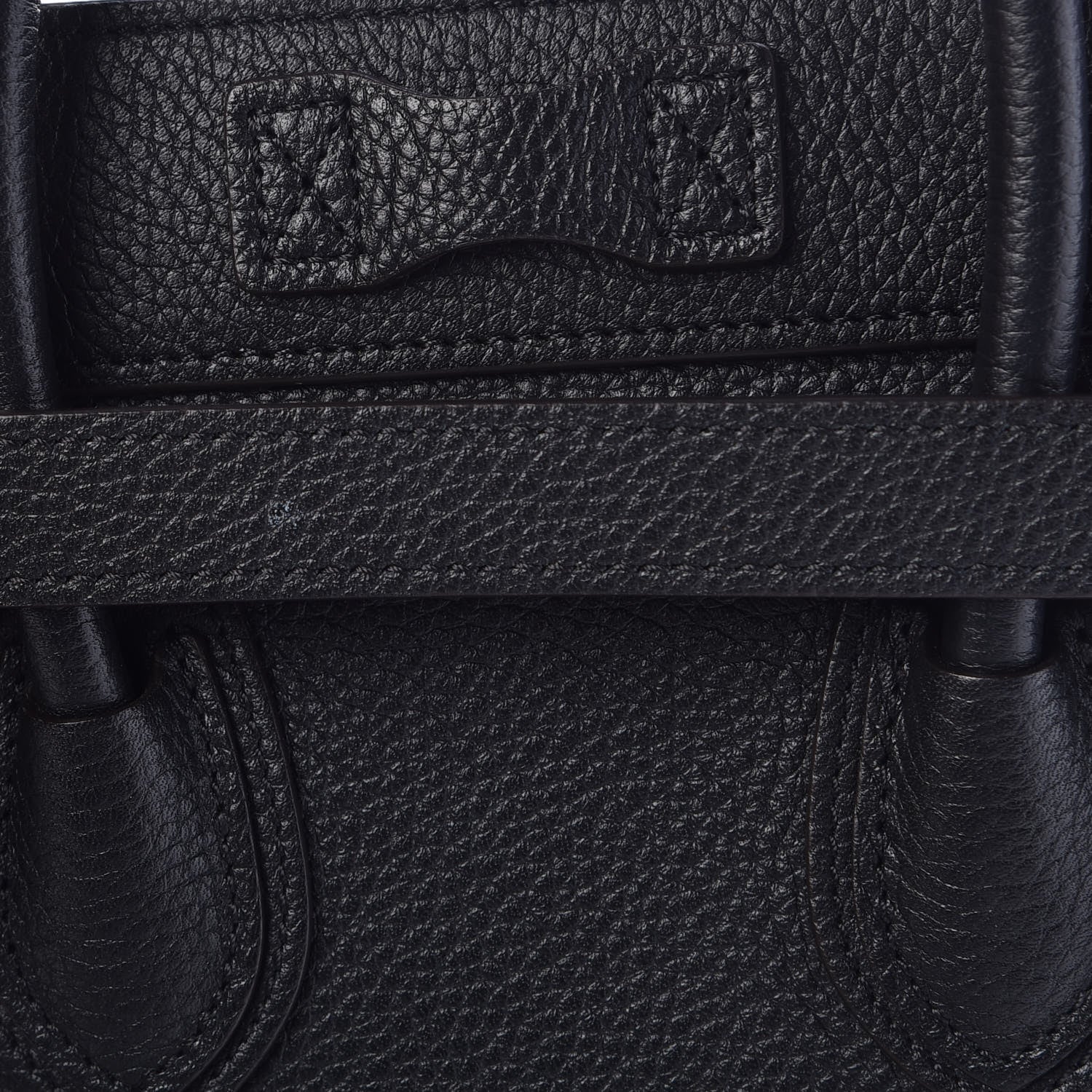 Celine Drummed Calfskin Nano Luggage Black 9 of 9