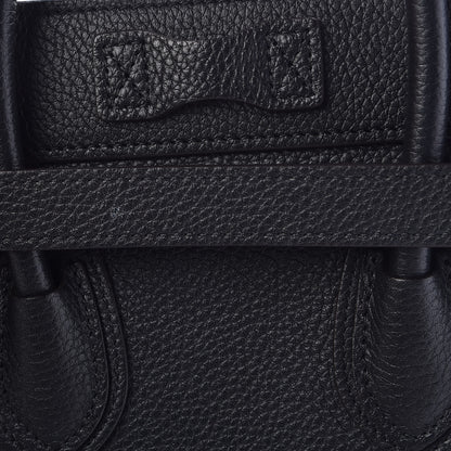 Celine Drummed Calfskin Nano Luggage Black 9 of 9