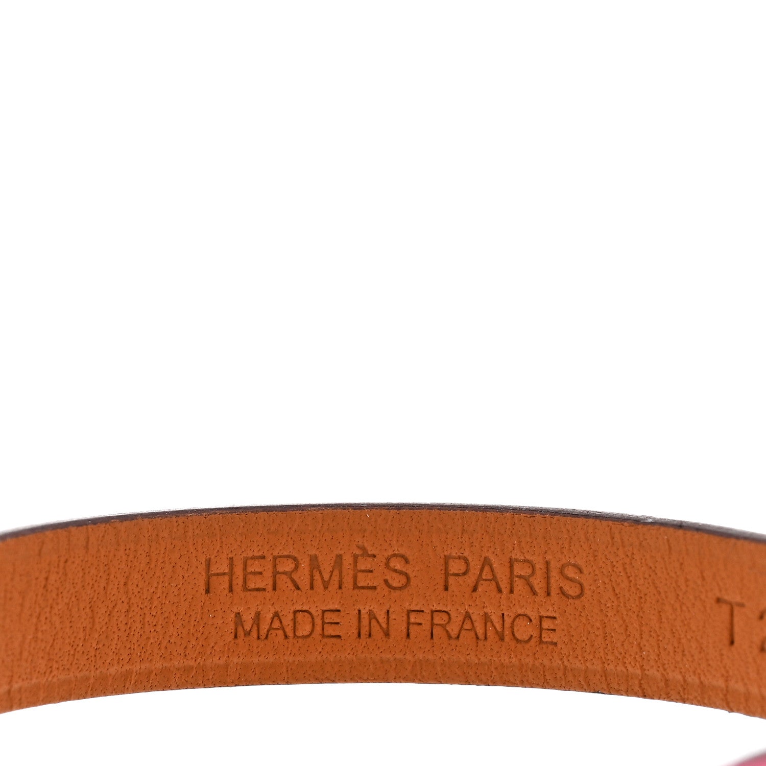 Hermes Chevre Chamkila Rivale Mini Bracelet T2 Rose Pop 4 of 5