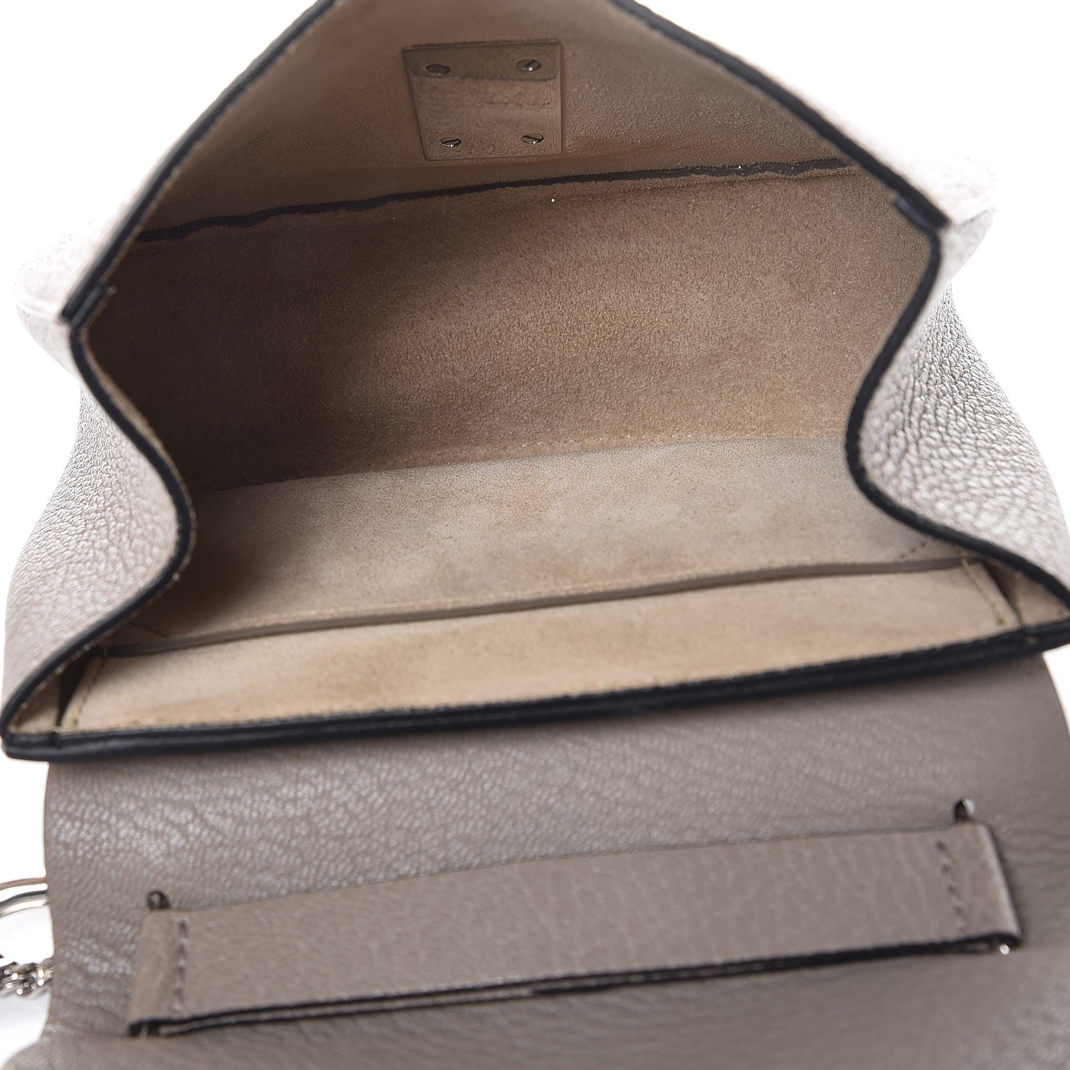 Chloe Grained Lambskin Mini Drew Shoulder Bag Motty Grey 5 of 6