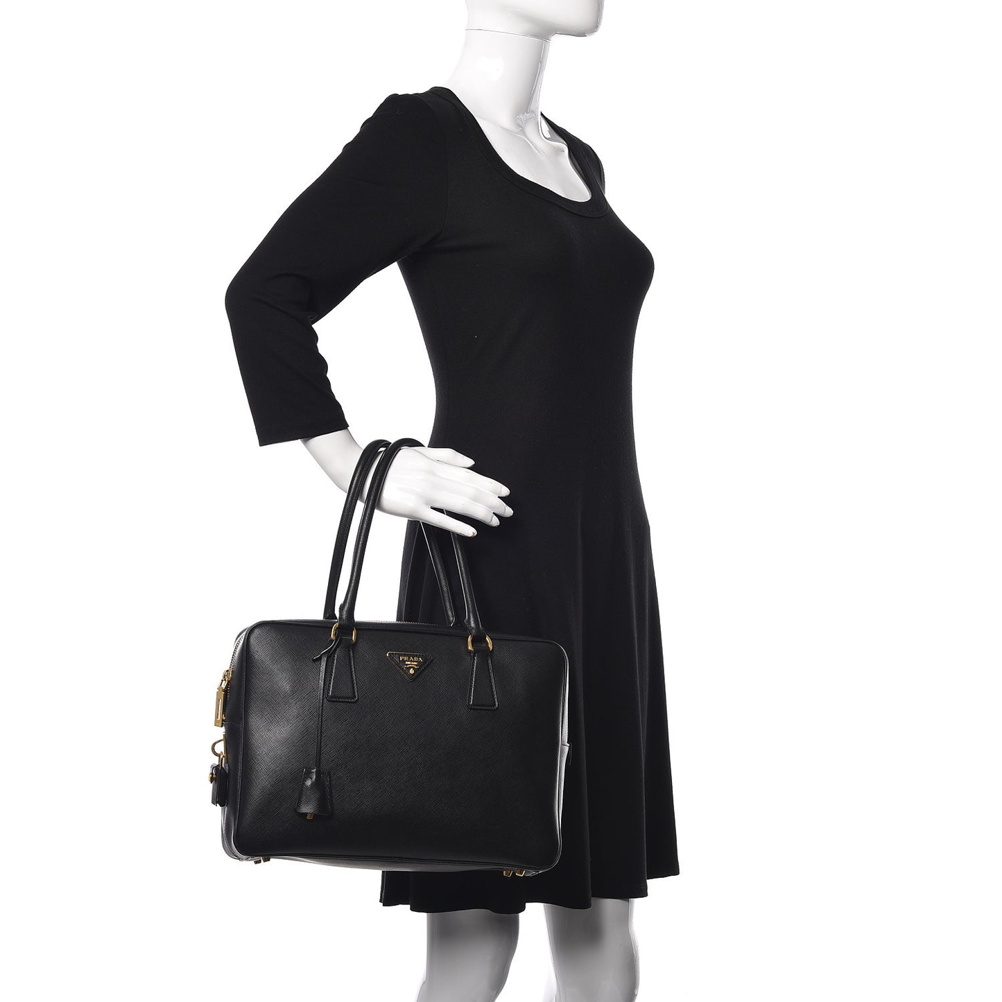 Saffiano Lux Bauletto Black