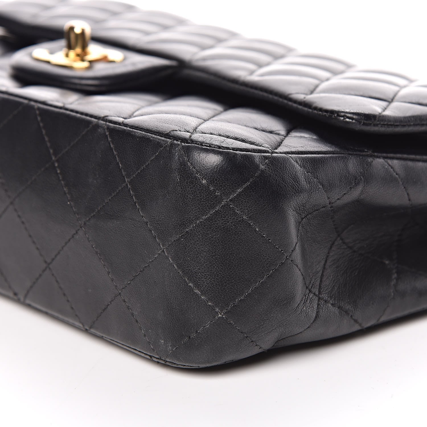Chanel Lambskin Quilted Medium Double Flap Black 9 of 11
