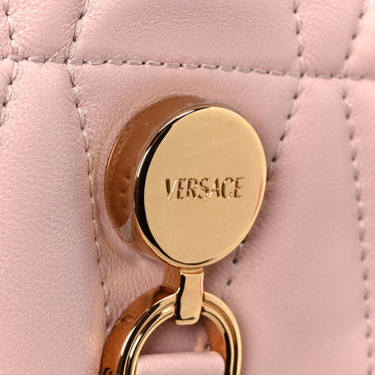 Versace Lambskin Quilted Mini Kleio Crossbody Bag Light Pink 8 of 11