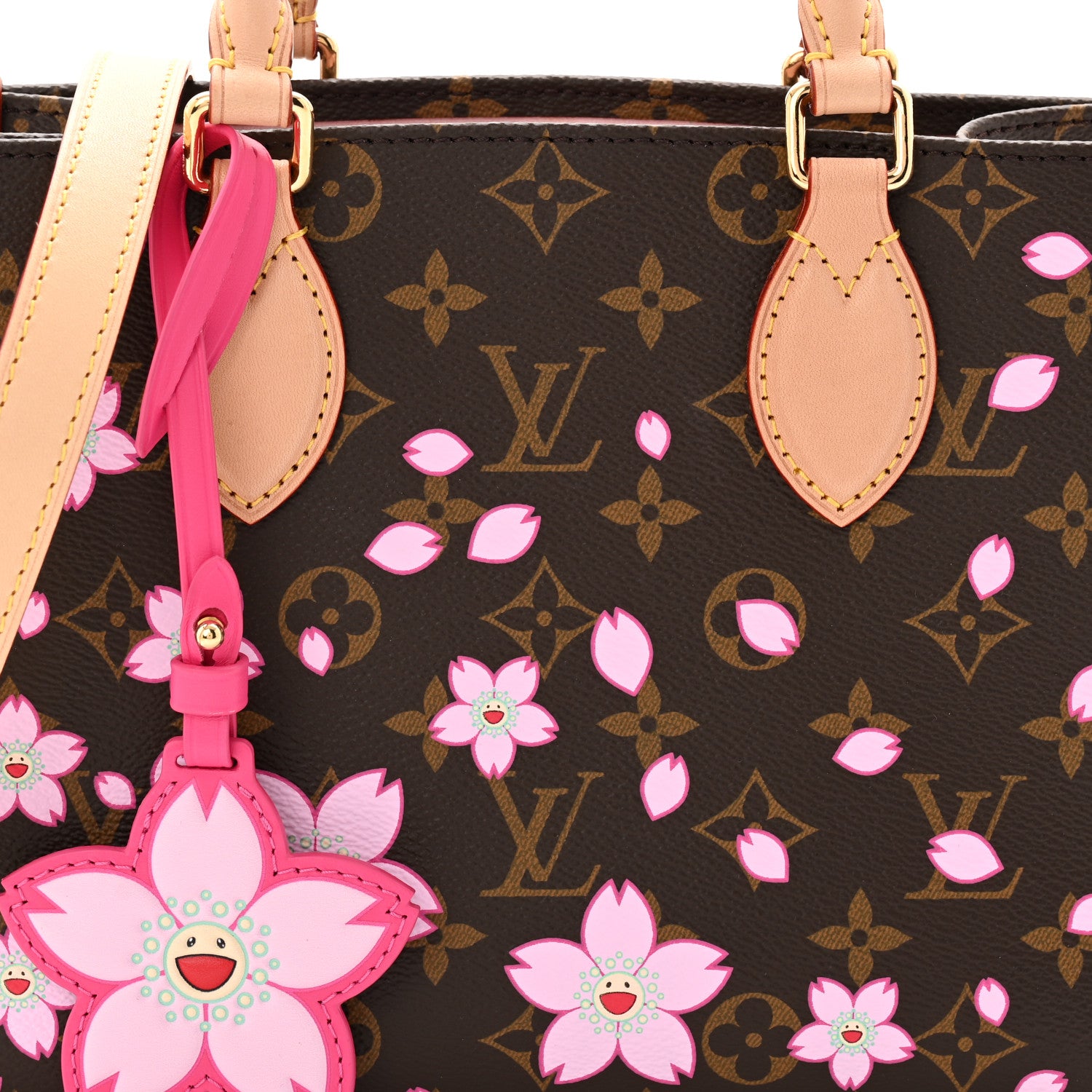 Louis Vuitton LV X TM Monogram Cherry Blossom Onthego PM Sakura Brown 7 of 10