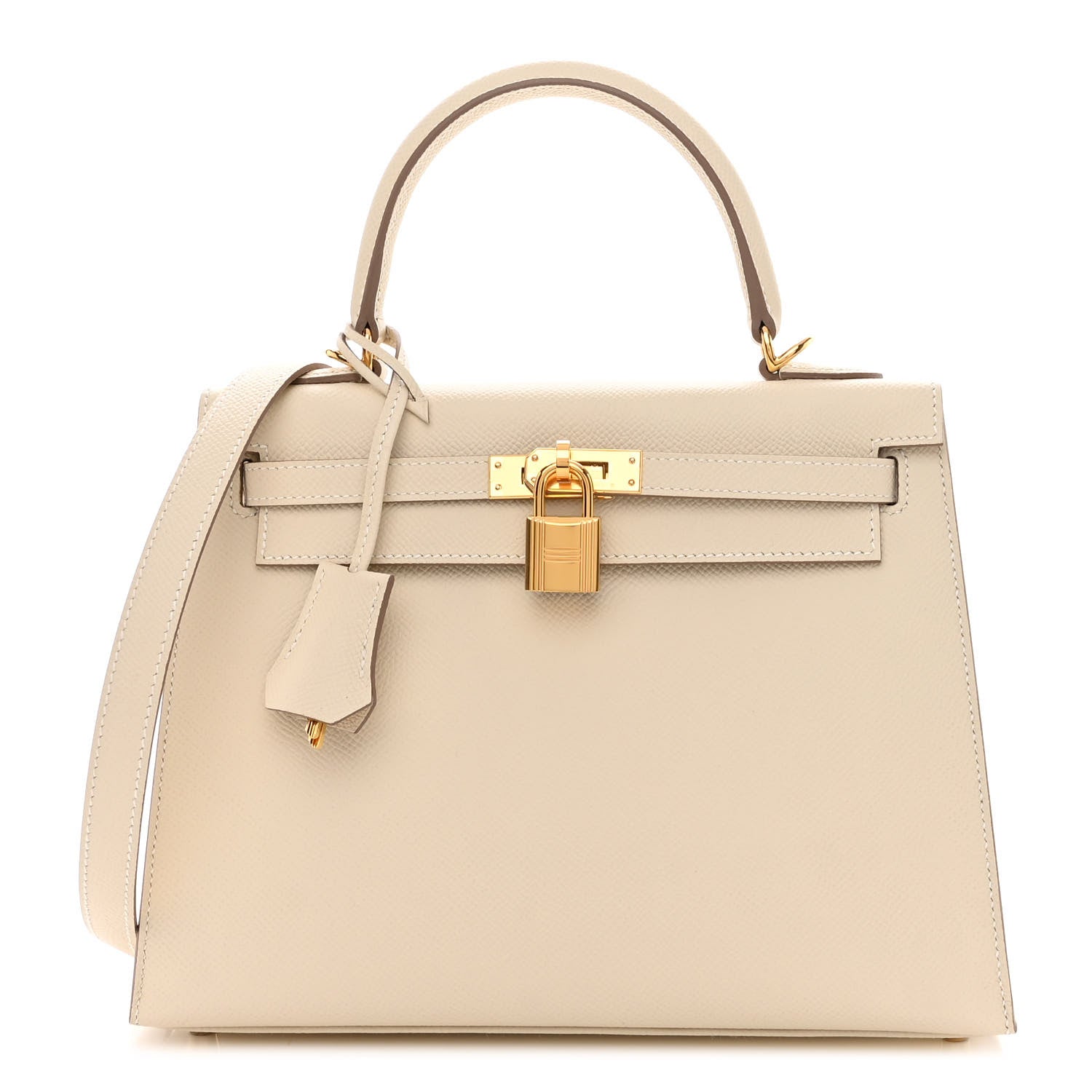Hermes Epsom Kelly Sellier 25 Craie 1 of 11