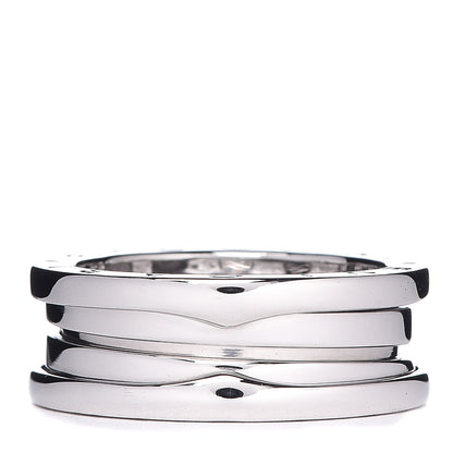 Bulgari 18K White Gold B.Zero1 Two-Band Ring 55 7.25 1 of 6