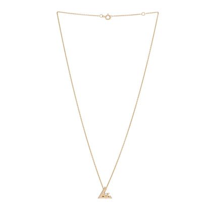 Louis Vuitton 18K Yellow Gold Diamond Small LV Volt One Pendant Necklace 2 of 5