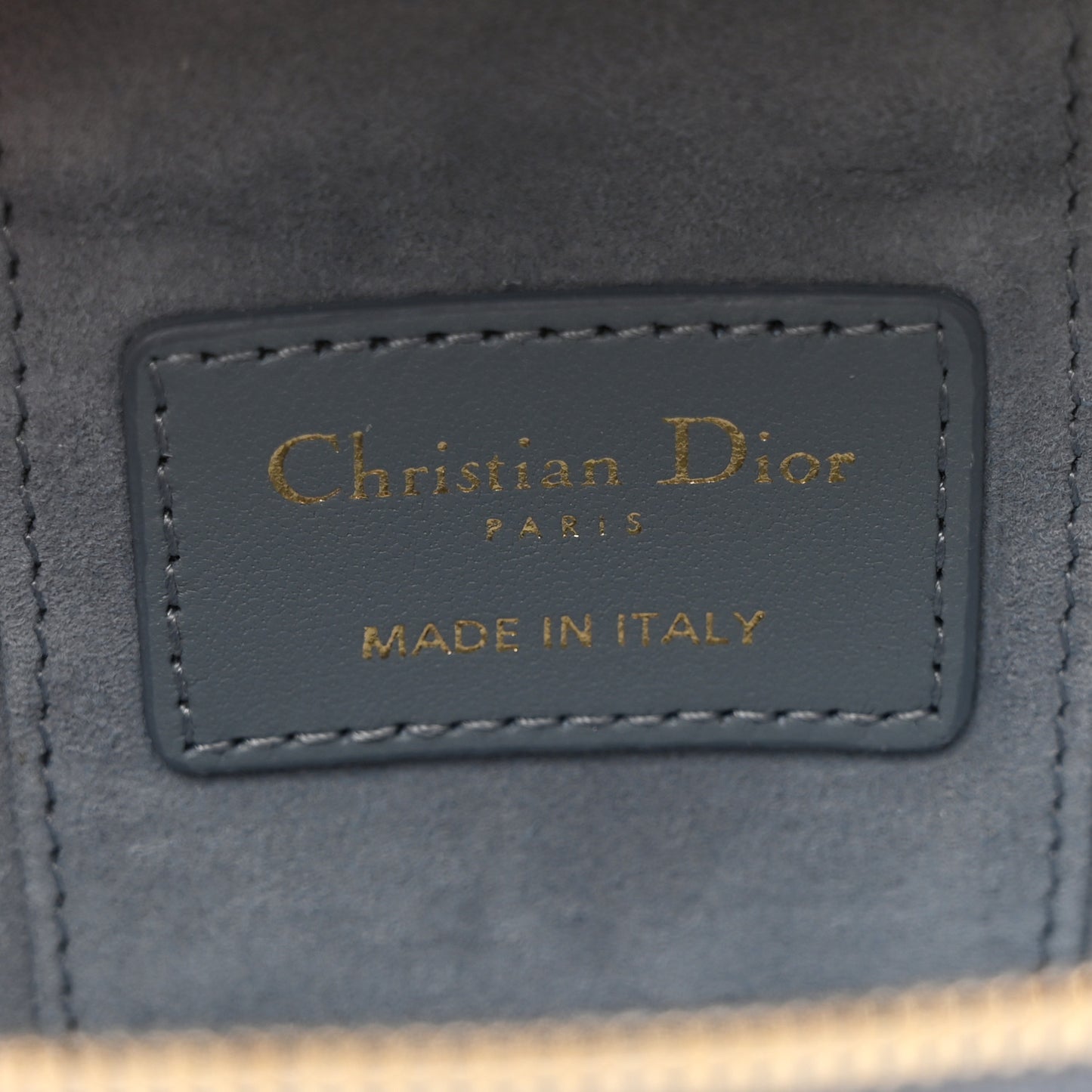 Lambskin Cannage Micro Lady Dior Vanity Case Cloud Blue